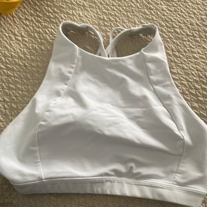 Lululemon high neck white sports bra